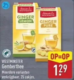 ALDI Westminster Gemberthee aanbieding