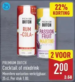 ALDI Premium dutch cocktail of mixdrink aanbieding
