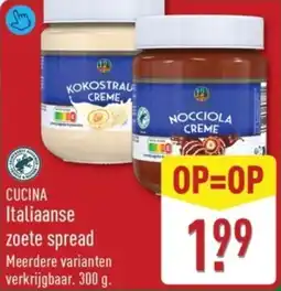 ALDI Cucina italiaanse zoete spread aanbieding