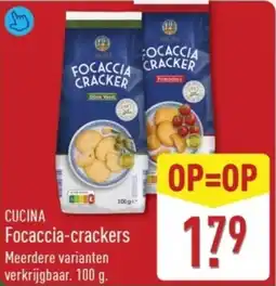 ALDI Cucina Focaccia-crackers aanbieding