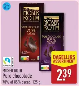 ALDI Moser roth pure chocolade aanbieding