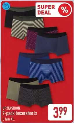 ALDI Up2fashion 2-pack boxershorts aanbieding