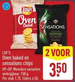 ALDI Lay's Oven baked en sensations chips aanbieding