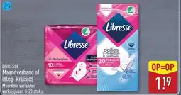 ALDI Libresse maandverband of inleg-kruisjes aanbieding