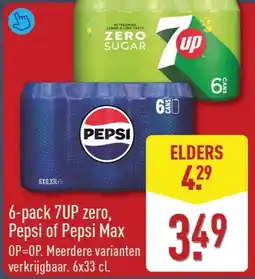 ALDI 7UP zero, Pepsi of Pepsi Max aanbieding