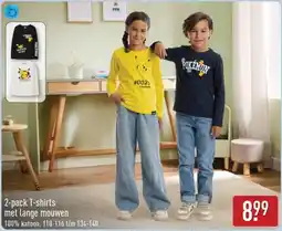 ALDI 2-pack T-shirts met lange mouwen aanbieding