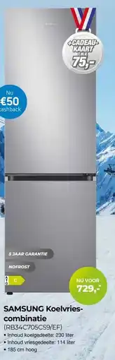 EP Beerepoot Samsung koelvriescombinatie RB34C705CS9/EF aanbieding