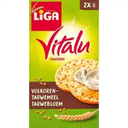 Albert Heijn Liga Vitalu crackers volkoren tarwemeel aanbieding