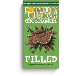 Albert Heijn Tony's Chocolonely Filled melk praline hazelnoot crunch aanbieding