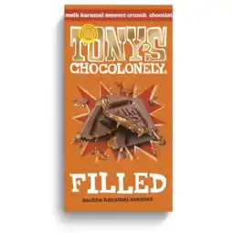 Albert Heijn Tony's Chocolonely Filled melk karamel zeezout crunch aanbieding