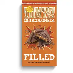 Albert Heijn Tony's Chocolonely Filled melk karamel zeezout crunch aanbieding
