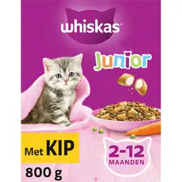 Albert Heijn Whiskas Brokken junior met kip 2-12 maanden aanbieding