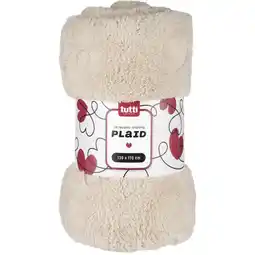 Albert Heijn Mistral Home Valentijn plaid beige aanbieding