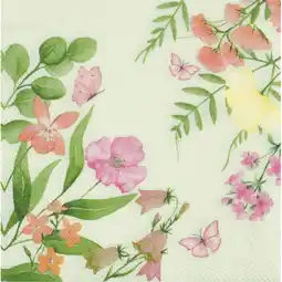 Albert Heijn AH Servet veldbloemen 24x24cm aanbieding