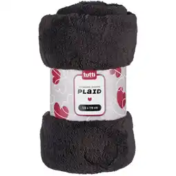 Albert Heijn Mistral Home Valentijn plaid antraciet aanbieding