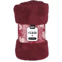 Albert Heijn Mistral Home Valentijn plaid bordeaux aanbieding