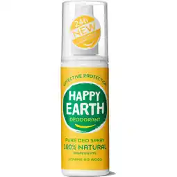 Albert Heijn Happy Earth Deodorant spray jasmine ho wood aanbieding