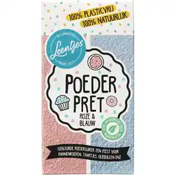 Albert Heijn Leentjes Poeder pret roze & blauw aanbieding