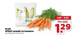 PLUS PLUS Witlof verpakt en bospeen aanbieding