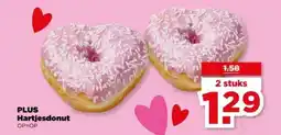 PLUS PLUS Hartjesdonut aanbieding