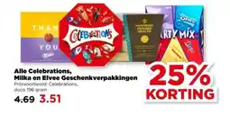 PLUS Alle Celebrations, Milka en Elvee Geschenkverpakkingen aanbieding