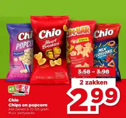 PLUS Chio Chips en popcorn aanbieding
