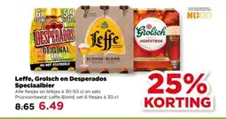 PLUS Leffe, Grolsch en Desperados Speciaalbier aanbieding