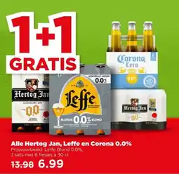 PLUS Alle Hertog Jan, Leffe en Corona 0.0% aanbieding