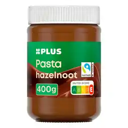 PLUS PLUS Hazelnootpasta Fairtrade aanbieding