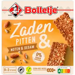 PLUS Bolletje Zaden en pitten repen Noten-Sesam aanbieding
