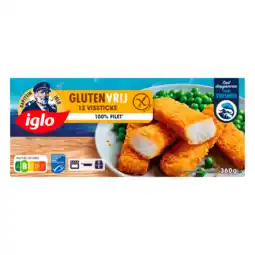 PLUS Iglo Vissticks glutenvrij 12 stuks aanbieding