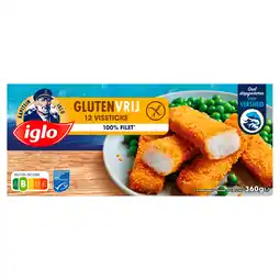 PLUS Iglo Vissticks glutenvrij 12 stuks aanbieding