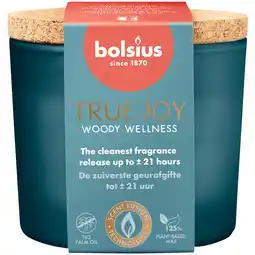 PLUS Bolsius Geurglas met kurk 66/83 aanbieding