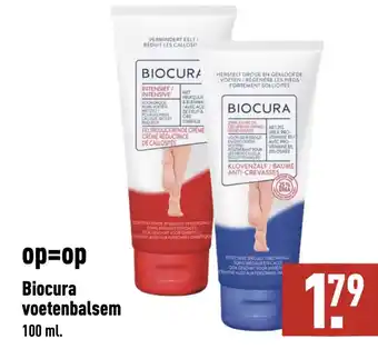 ALDI Biocura voetenbalsem aanbieding