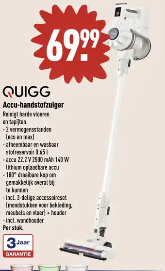 ALDI QUIGG Accu-handstofzuiger aanbieding