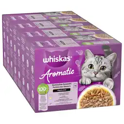 Zooplus Voordeelpakket: 96x85g Whiskas 1+ Aromatic Selection Mix in Saus nat kattenvoer aanbieding