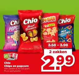 PLUS Chio Chips en popcorn aanbieding