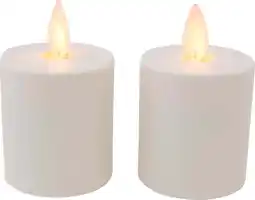 Intratuin Anna's Collection LED stompkaars met timer crème D 4,5 H 8 cm 2 stuks aanbieding