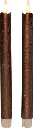 Intratuin Anna's Collection LED dinerkaars Rustiek brons D 2 H 23 cm 2 stuks aanbieding