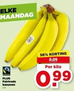 PLUS PLUS Fairtrade bananen aanbieding