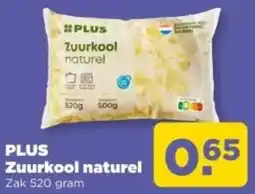 PLUS PLUS Zuurkool naturel aanbieding