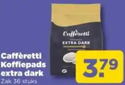 PLUS Caffèretti Koffiepads extra dark aanbieding