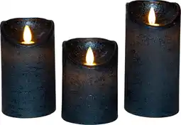 Intratuin Anna's Collection LED stompkaars blauw D 7,5 H 15 cm 3 stuks aanbieding