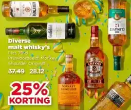 PLUS Diverse malt whisky's aanbieding