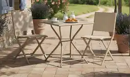 Intratuin Intratuin bistroset vierkant Emily met Nancy beige aanbieding