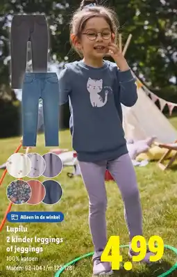 Lidl Lupilu 2 kinder leggings of jeggings aanbieding