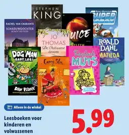 Lidl Leesboeken voor kinderen en volwassenen aanbieding
