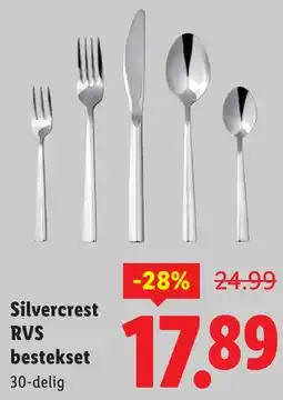 Lidl Silvercrest RVS bestekset aanbieding