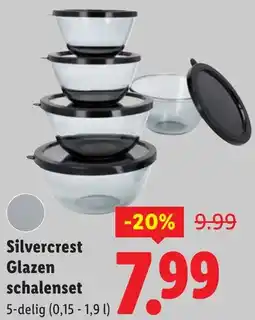 Lidl Silvercrest Glazen schalenset aanbieding