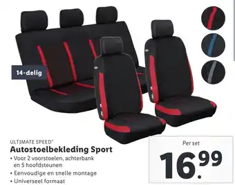 Lidl Ultimate Speed Autostoelbekleding Sport aanbieding